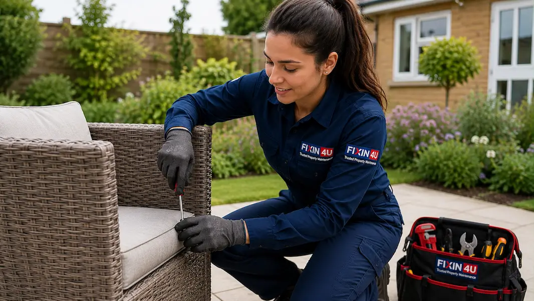 Outdoor furniture repairs and adjustments